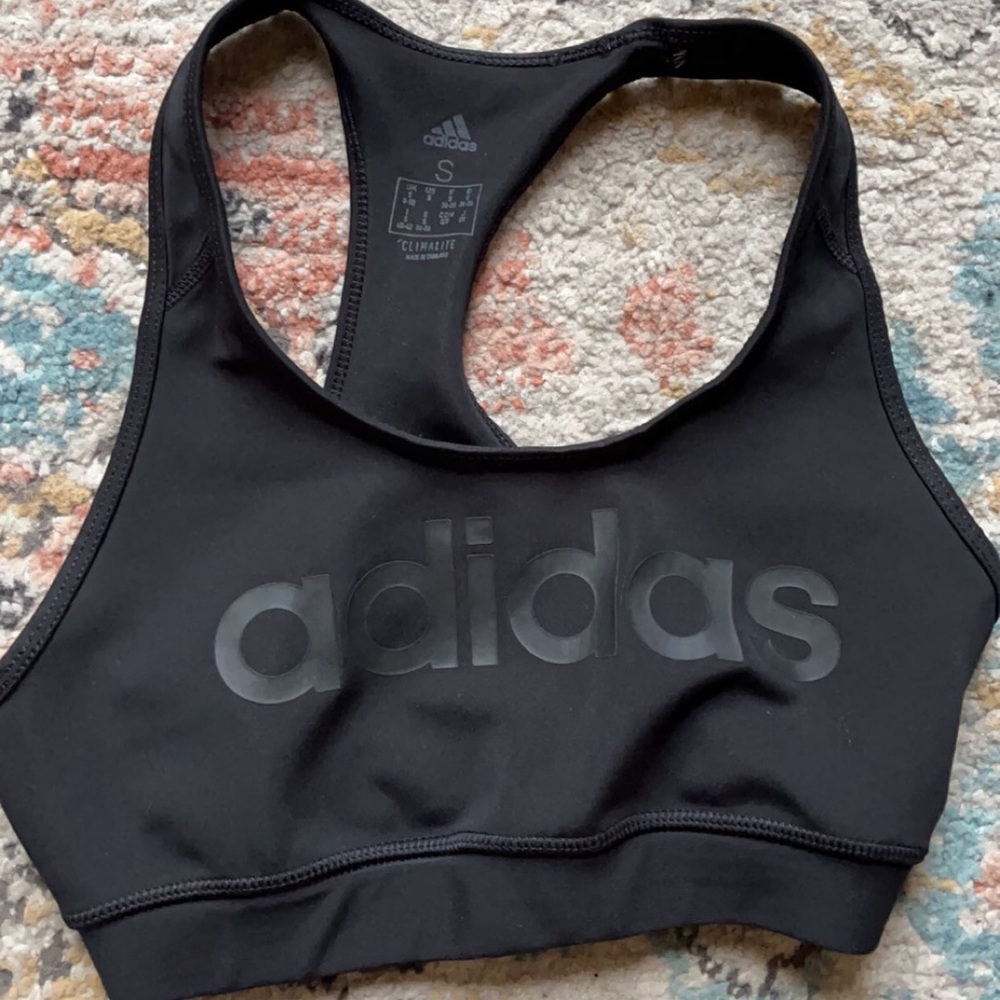small black adidas sports bra